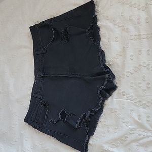 Women's size 17 black distressed jean shorts
